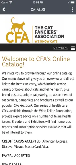 Game screenshot CFA - Cat Fanciers Association hack