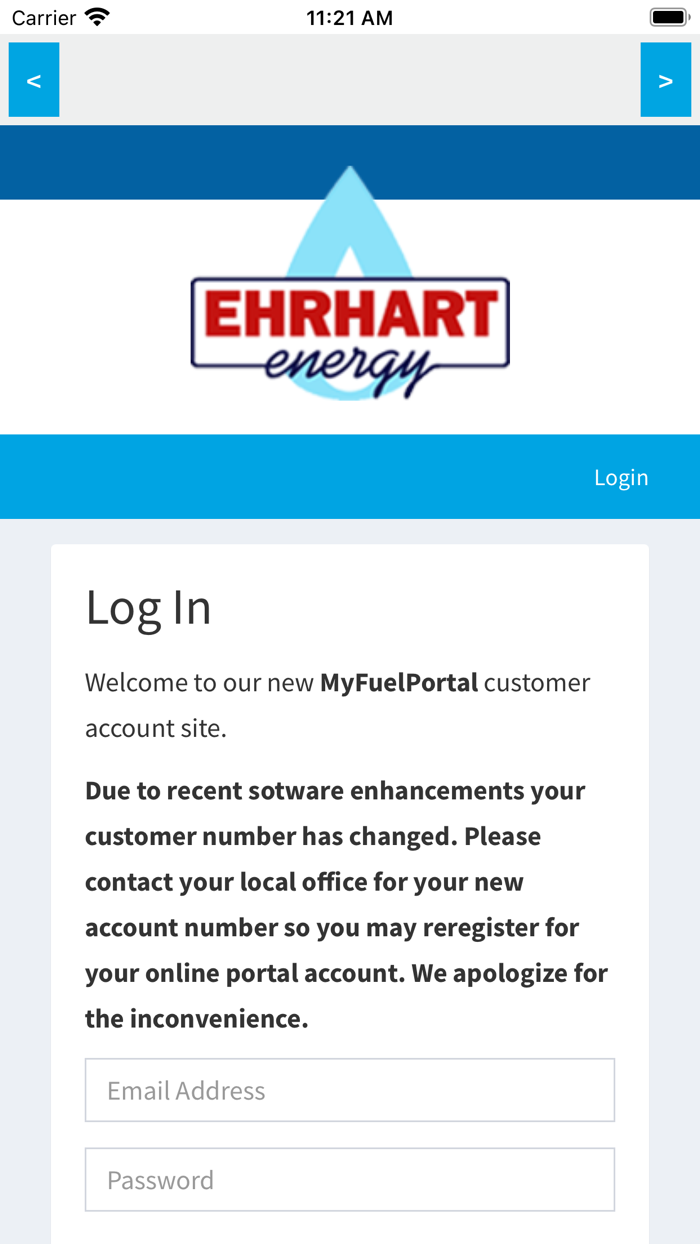 Ehrhart Energy Online Portal