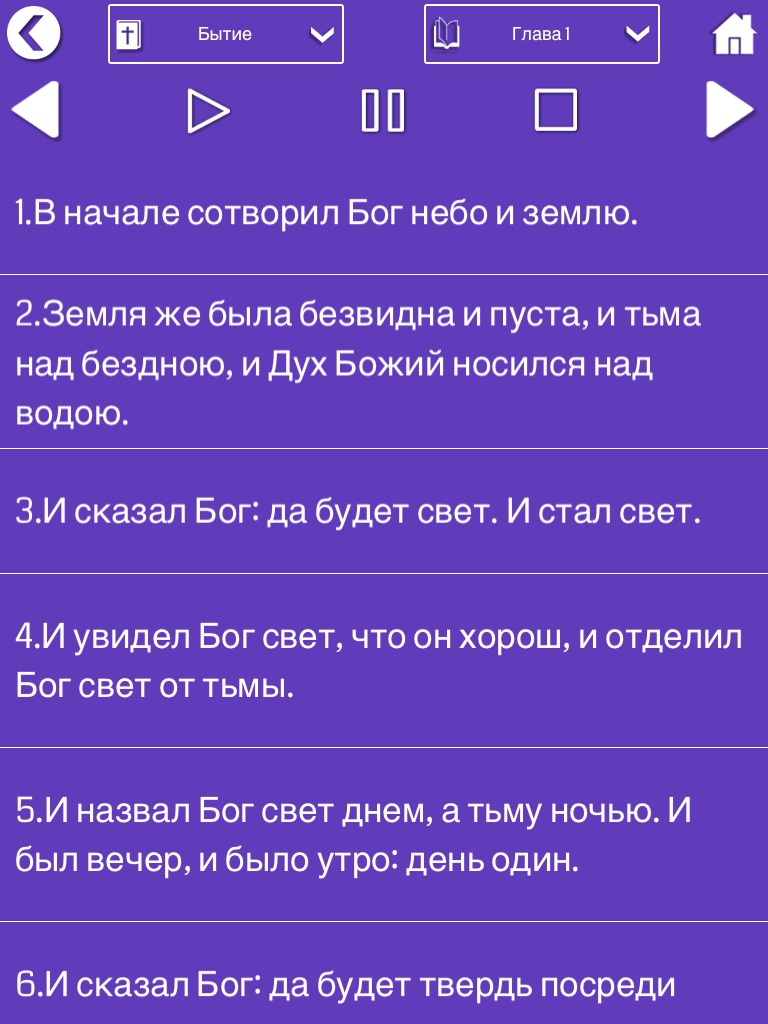 Russian Bible Audio for iPad screenshot 2