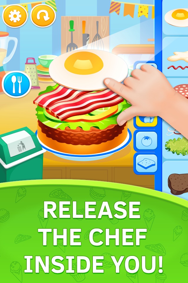 Burger Chef. Baby Kitchen Game screenshot 4