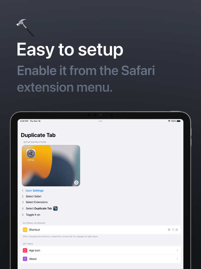 Duplicate Tab for Safari