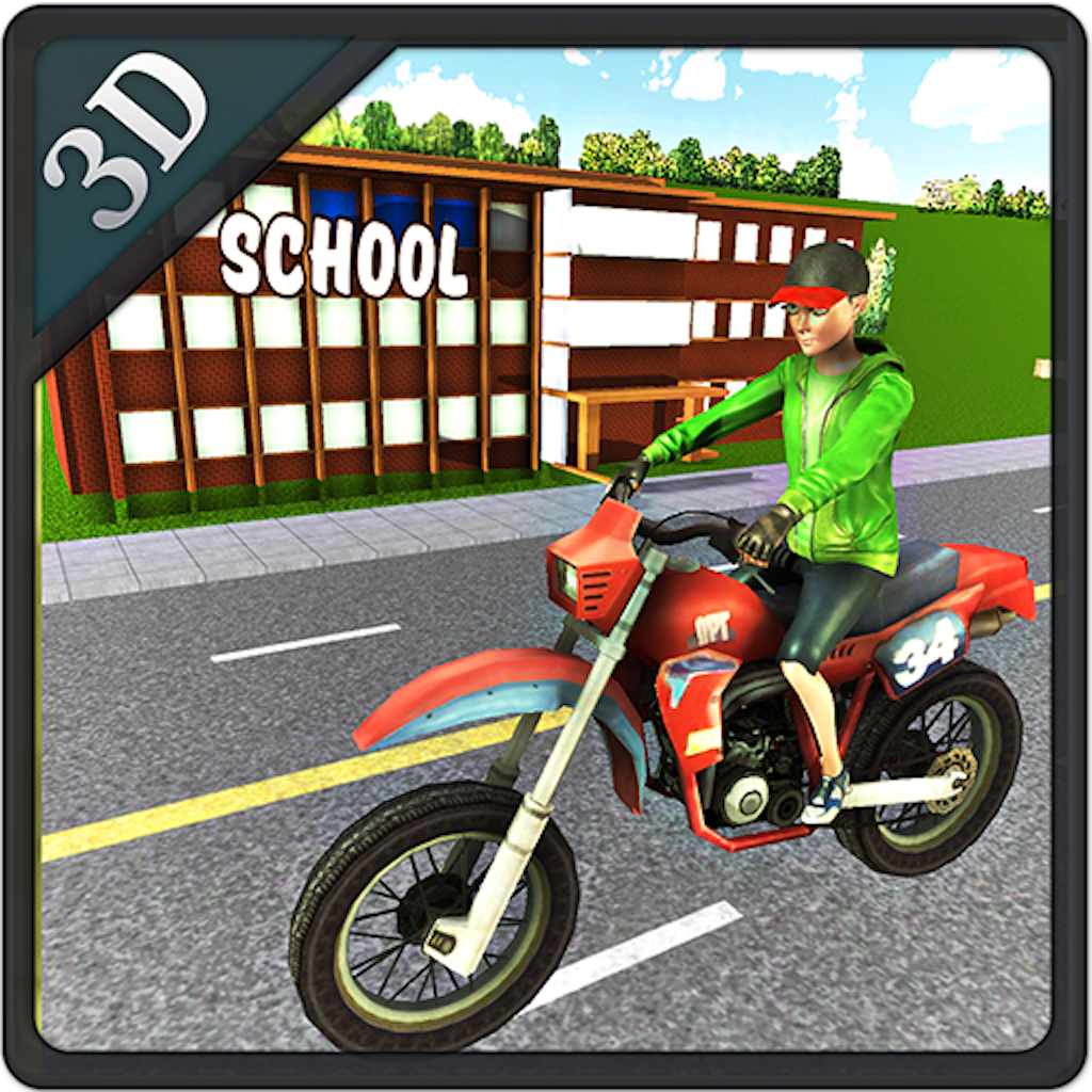 Get 子供の学校時間バイクライダー - 乗馬ゲーム for iOS, iPhone, iPad Aso Report