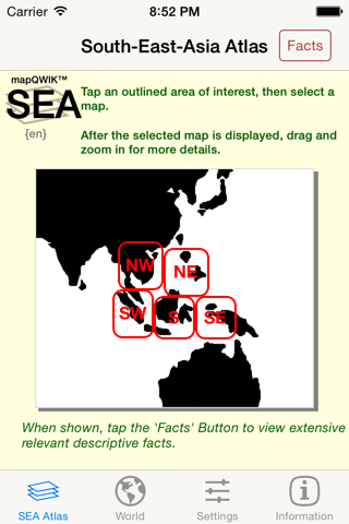 mapQWIK sea - South-East-Asia  Zoomable Atlas - náhled