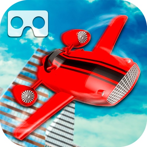 VR Futuristic Car Flying 3D icon