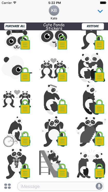 Cute Panda Emoji Stickers screenshot-3