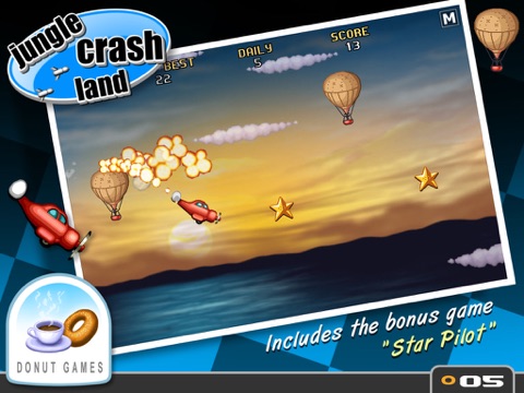 Jungle Crash Land Games Donut Games` Crash Land
