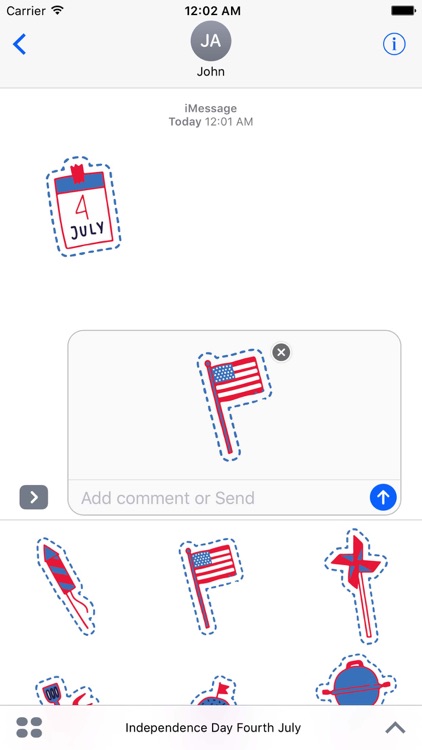 America Independence Day Fourth July Sticker Pack