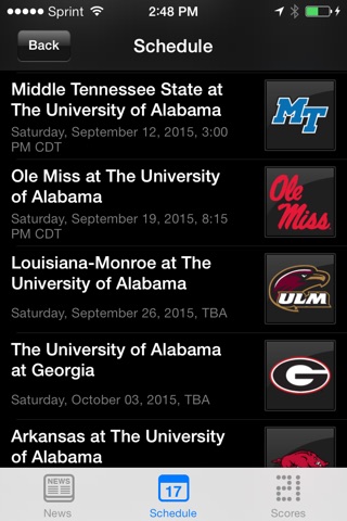 University of Alabama screenshot 4