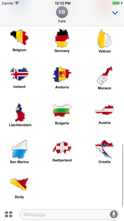 Europe countries flags and map stickers pack screenshot-3