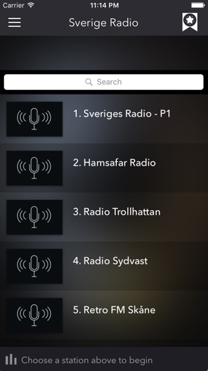 Sverige Radios - Top stationer Musik Player FM