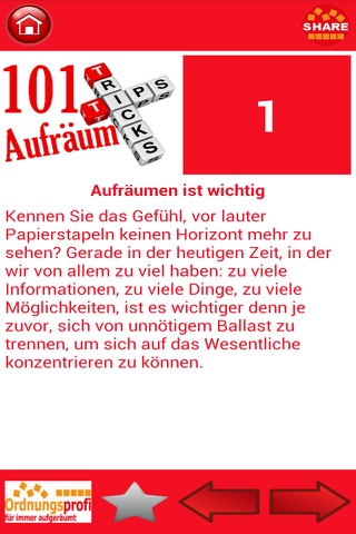 101 Aufräumen Ordnung Tipps screenshot 3