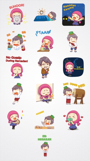 Chibi Couple Ramadan Sticker(圖3)-速報App