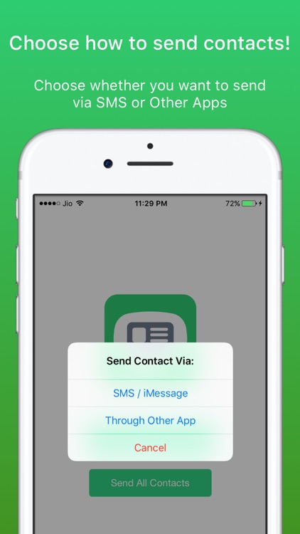 Contacts Via SMS: Send Contacts by SMS