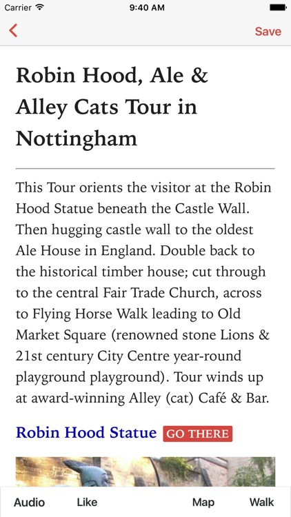 Robin Hood Tour, Nottingham