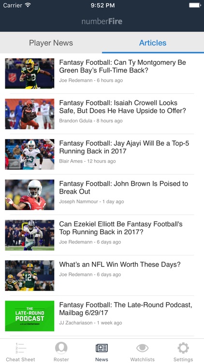 numberFire Fantasy Football Draft Kit 2017 screenshot-3