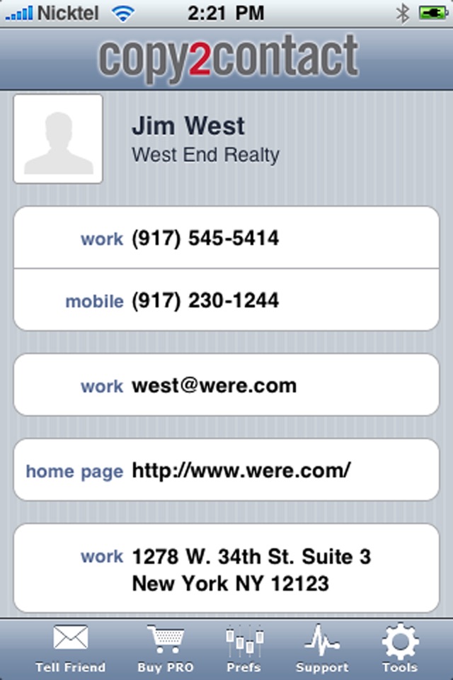 Copy2Contact PRO screenshot 2