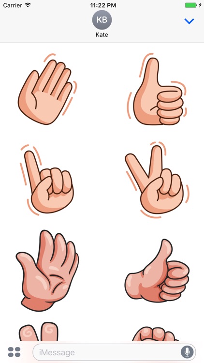 Hand Gestures - Stickers for iMessage