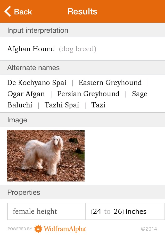 Wolfram Dog Breeds Reference App screenshot 2