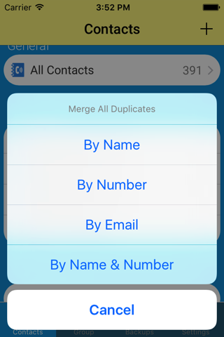 Contacts Backup-delete & merge duplicate contacts screenshot 2