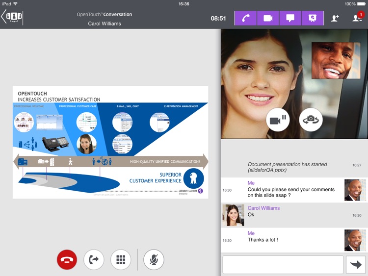 ALE OpenTouch Conversation for iPad