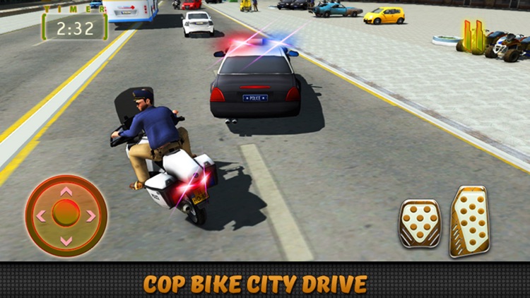 Police Motor Bike Chase - Real Cop City Drive