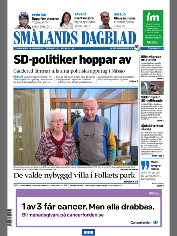 Smålands Dagblad e-tidning screenshot 2