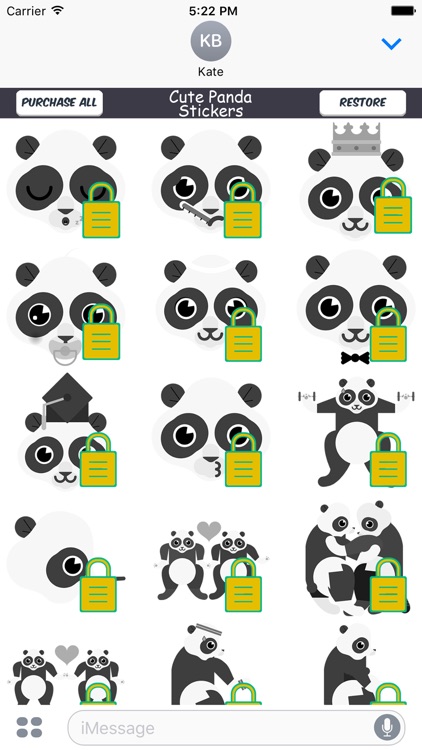 Cute Panda Emoji Stickers