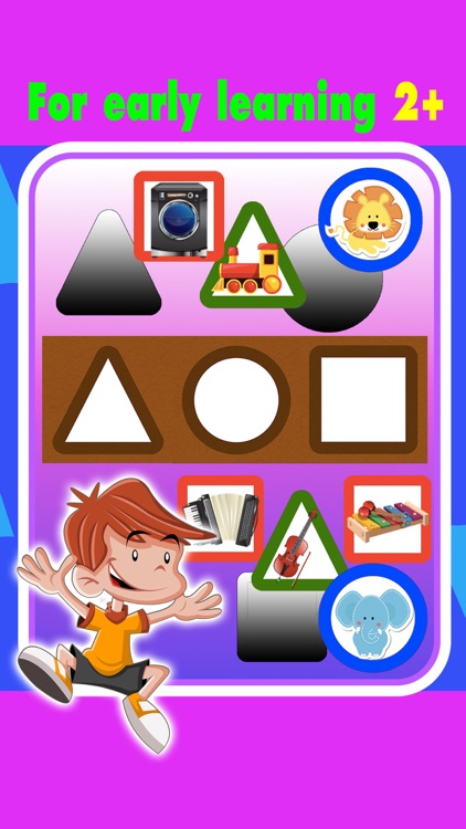 Toddler kids learning with shapes & colors games