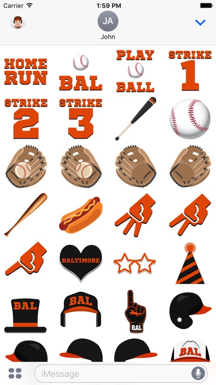 Baltimore Baseball Stickers & Emojis screenshot-3