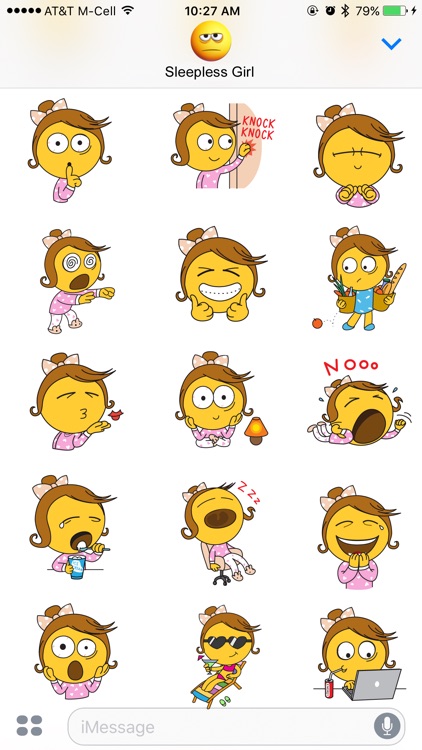 Sleepless Girl Stickers