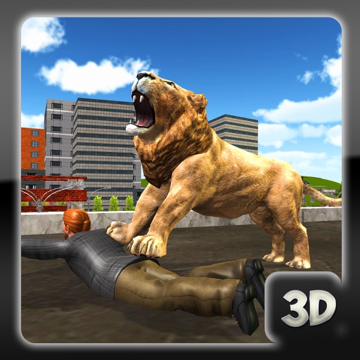 Wild Lion City Attack 3D- Big Cat Hunt Icon