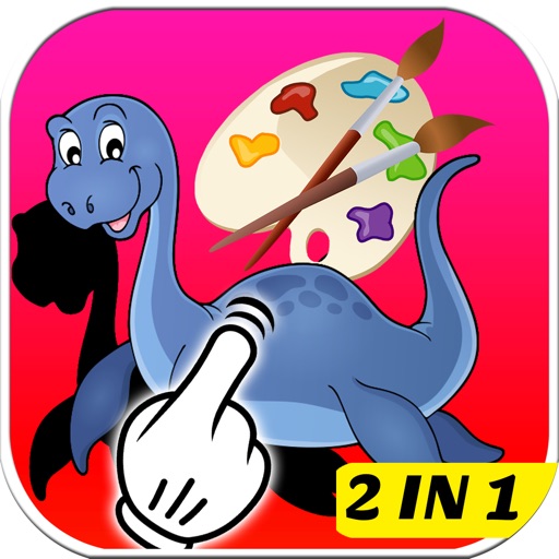 Drawings Coloring Page Puzzle Dinosaurs For Kids Icon