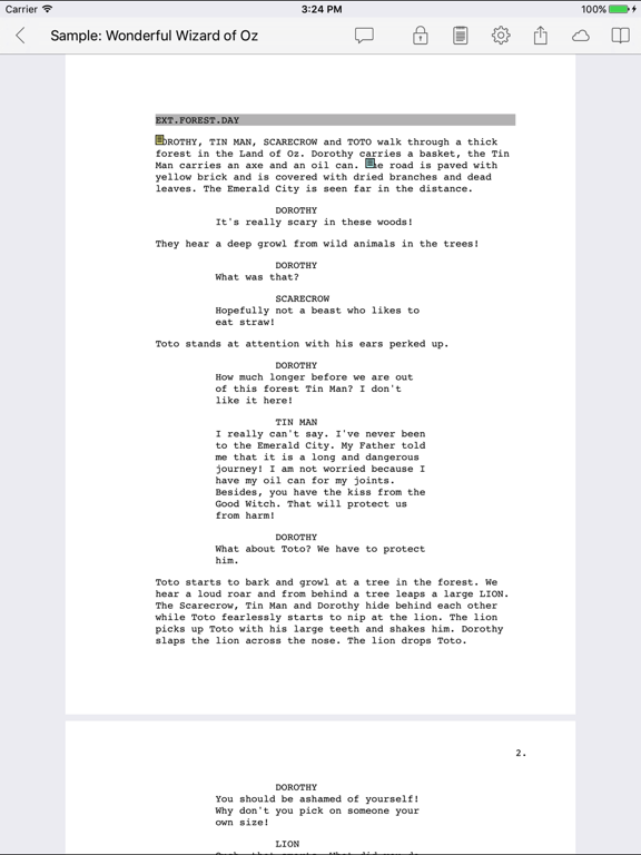 celtx script screenshot