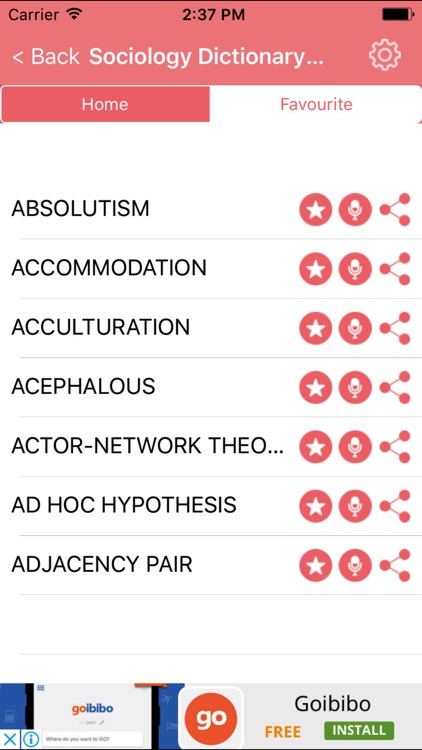 Sociology Dictionary Terms Definitions