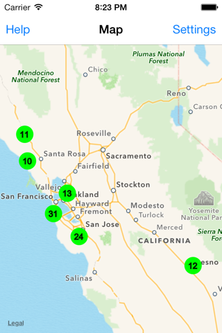 Radiation Map Tracker displays worldwide radiation - náhled