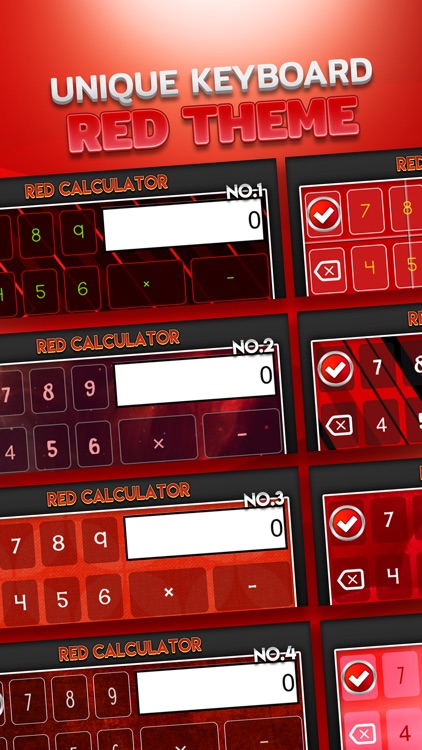 Calculator Keyboard Themes For Red Color