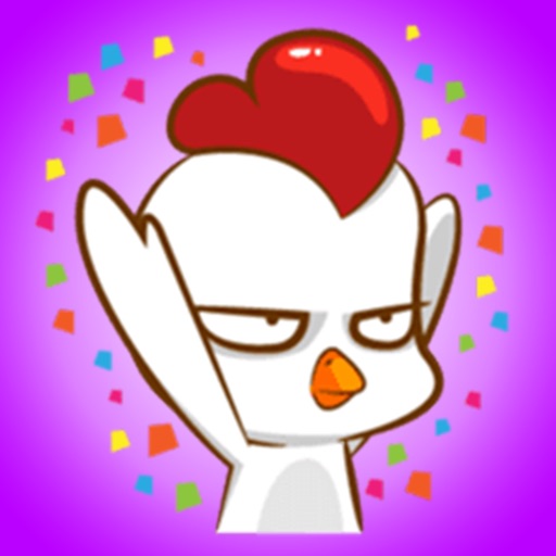 A Gloomy White Chicken - New Bird Stickers!