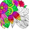 Flower Coloring Pages – Colouring Book for Adults