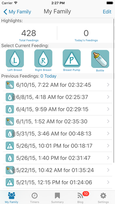 Basic Baby Feedings - log, track and chart food screenshot 3