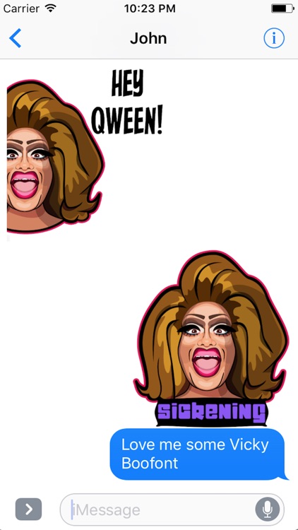 Vicky Boofont Drag Diva Stickers