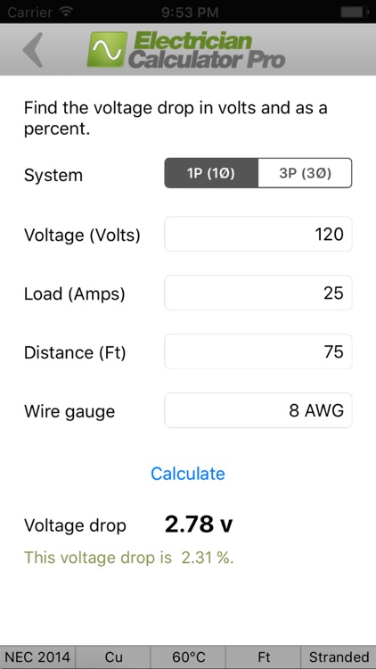 Electrician Calculator Pro screenshot-3
