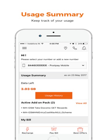 My Tata Docomo- Recharge, Bill screenshot 4