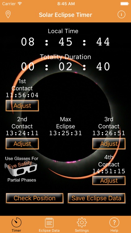 Solar Eclipse Timer