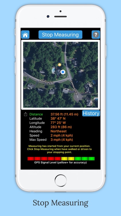 iMeasurer - Accurately measure distance using GPS