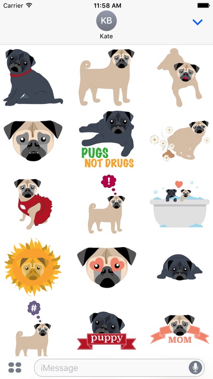 Pug Love Sticker Pack
