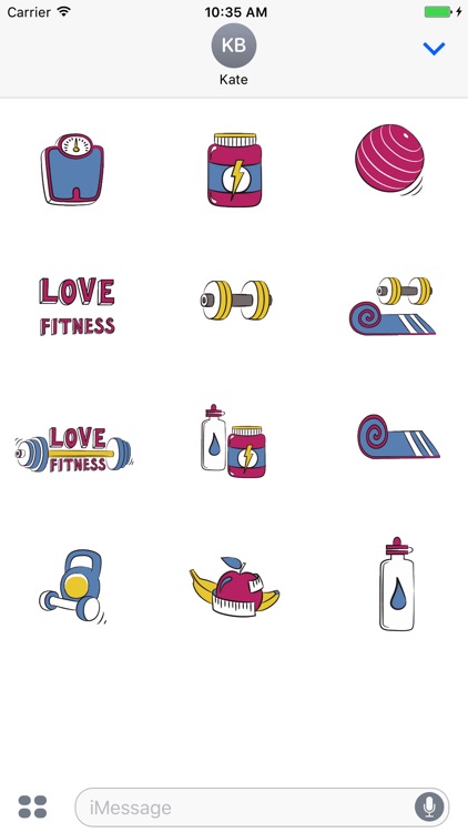 Animated Fitness Stickers