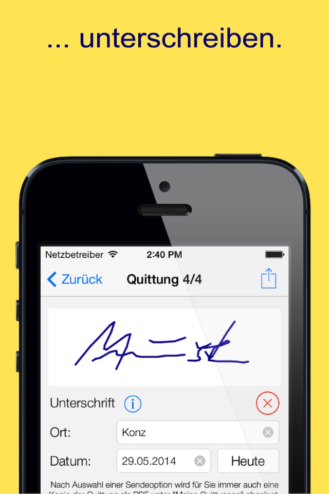 Quittung Lite - Der Quittungsblock. screenshot 4