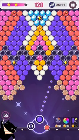 Game screenshot Bubble Shooter Cat - Eat The Fish Bubbles apk