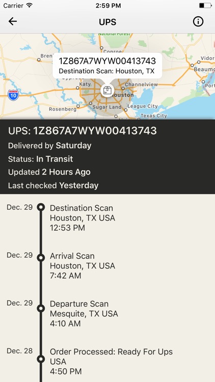 Shipments - Package Tracker
