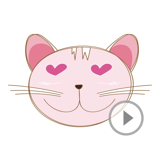 Animated Pink Cat Stickers icon
